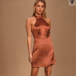 Lulus backless rust dress